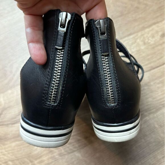 Eileen Fisher | Skip Washed Leather Sneaker Sandal - Picture 4 of 10